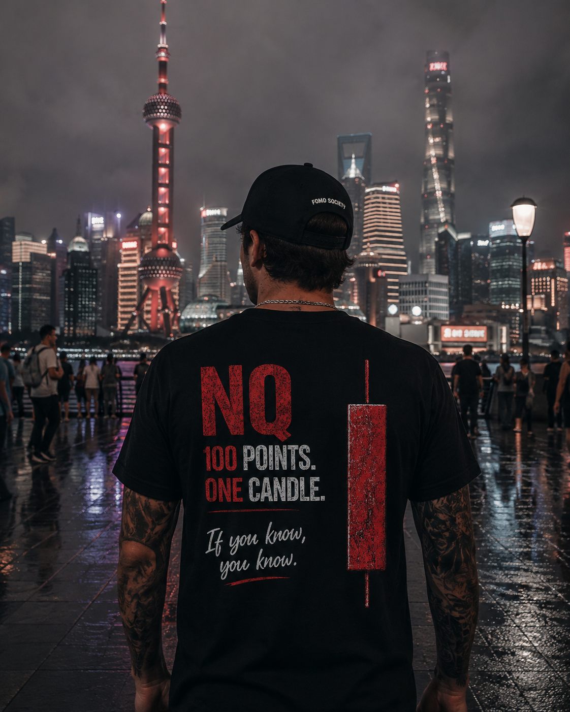 NQ – 100 Points. One Candle. | Nasdaq Futures Trader T-Shirt | FOMO Society