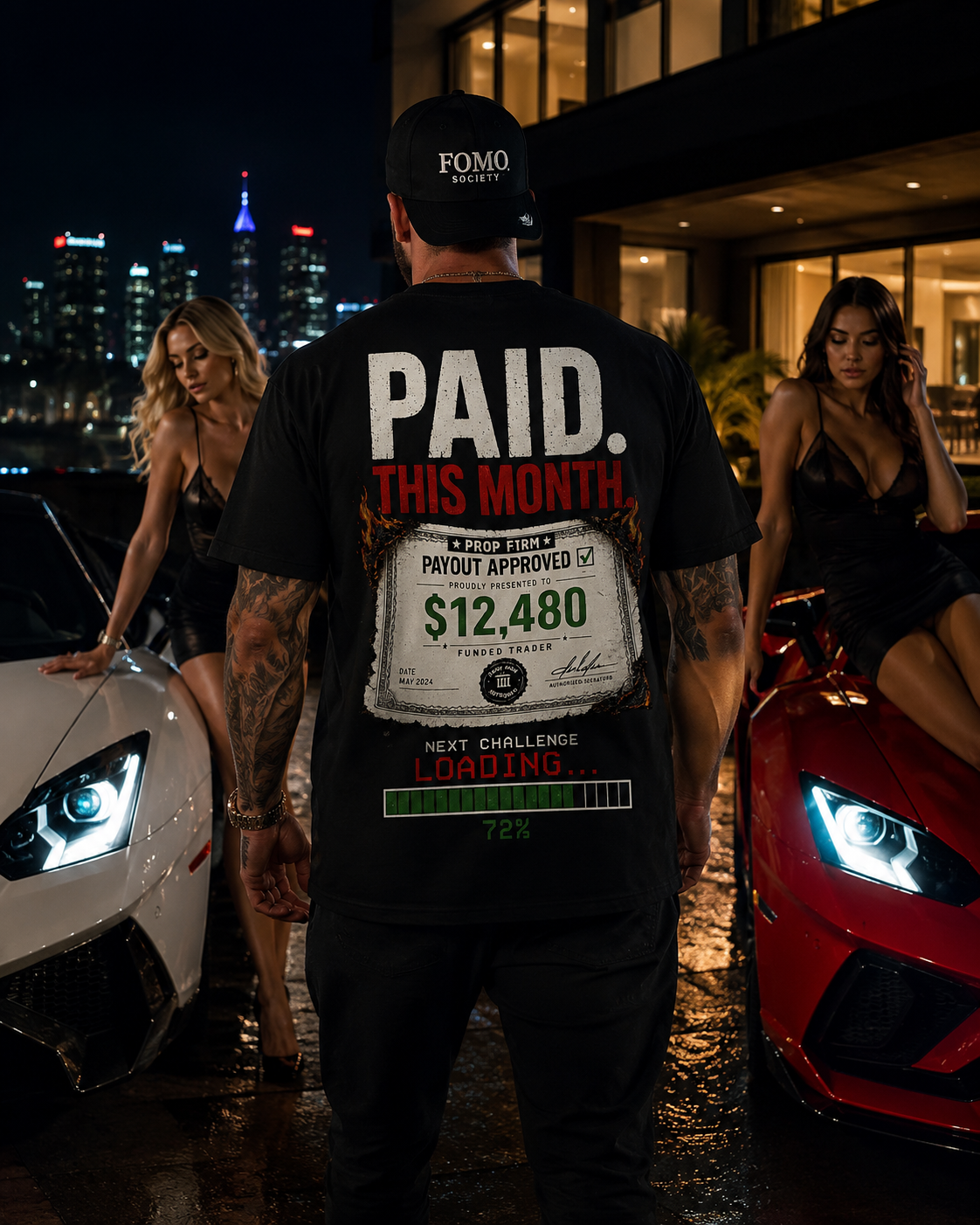 PAID. THIS MONTH. – Prop Firm T-Shirt | FOMO Society