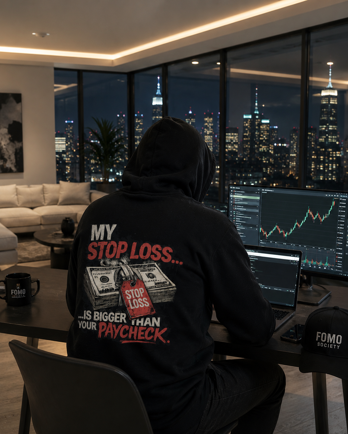 My Stop Loss™ Black Hoodie | FOMO Society